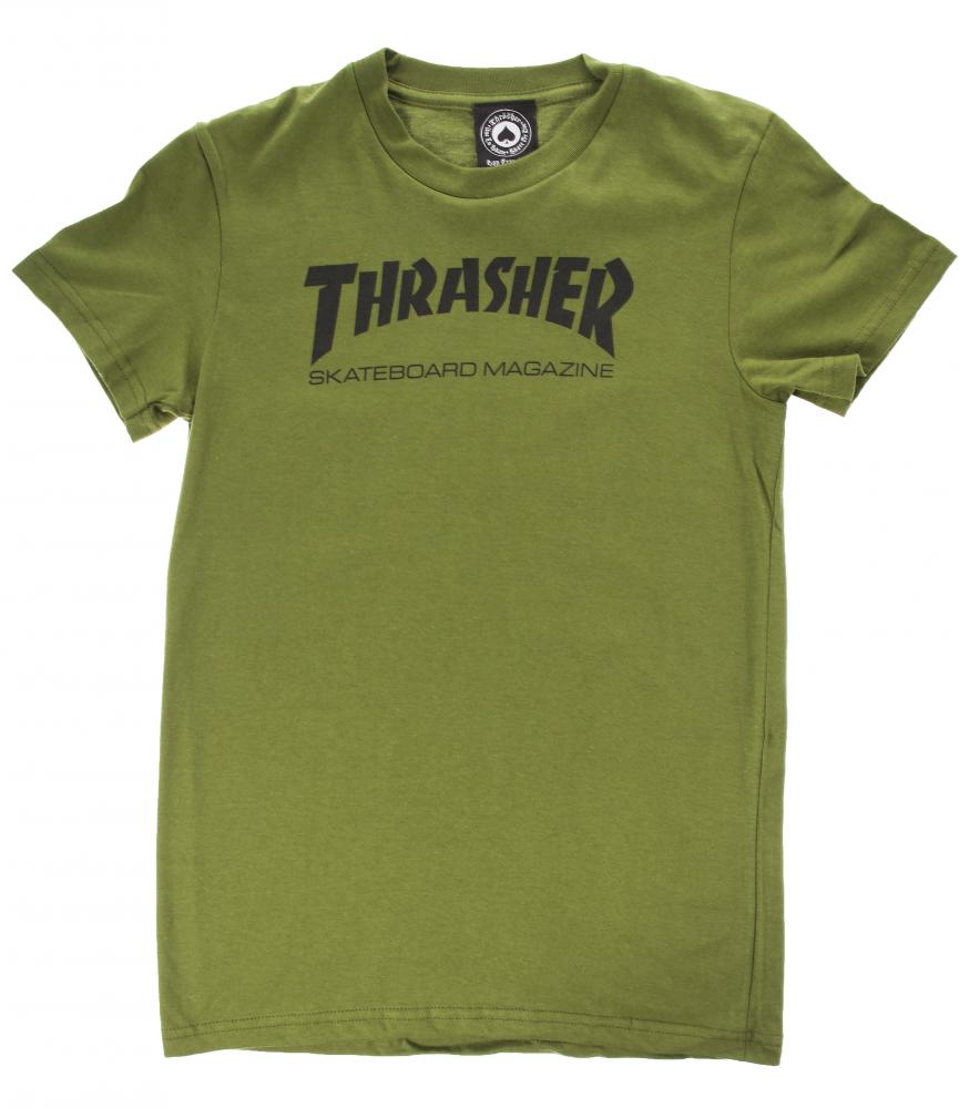 Thrasher Girls Skate Mag Logo T-Shirt Olive