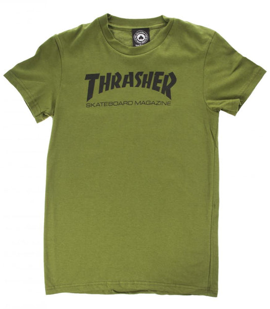 Thrasher Girls Skate Mag Logo T-Shirt Olive