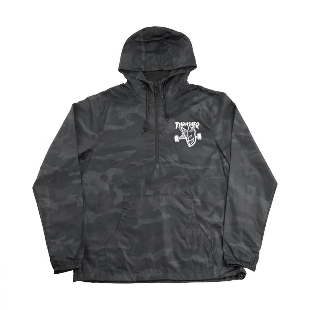 Thrasher x Spitfire Thrash & Burn Anorak Jacket Black Camo