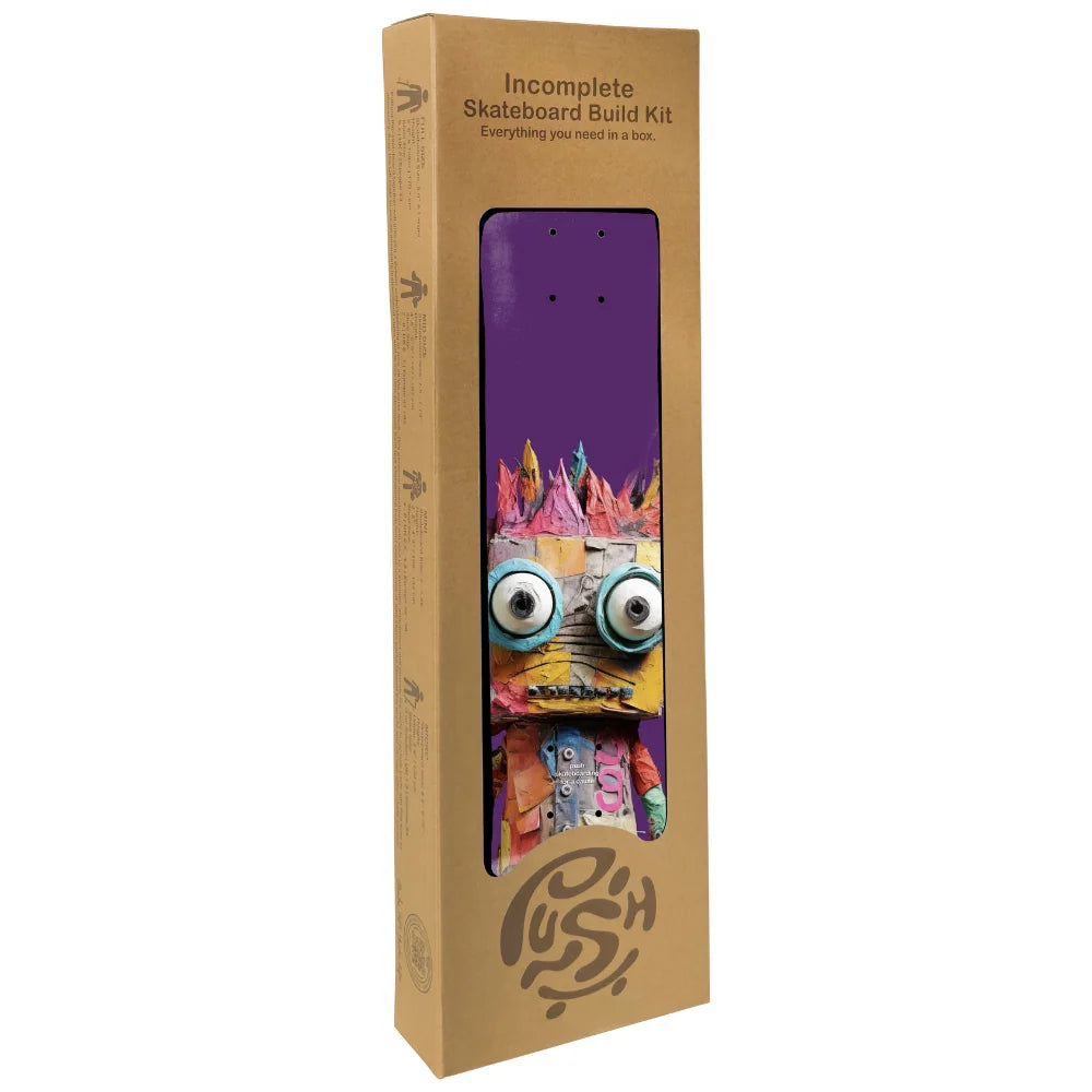 Push Big Rag Doll FP Incomplete Skateboard Purple 7.5"