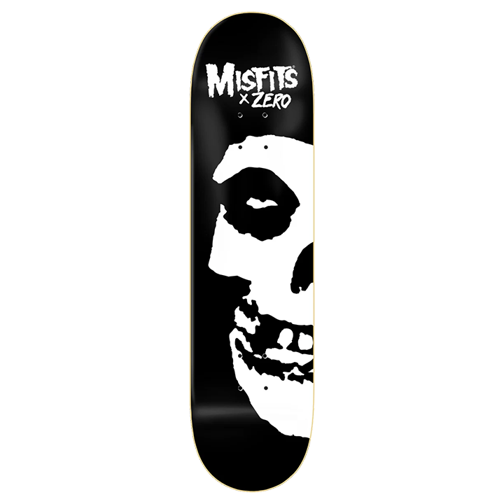 Zero Skateboard Deck Misfits Fiend Skull Left 8.25"