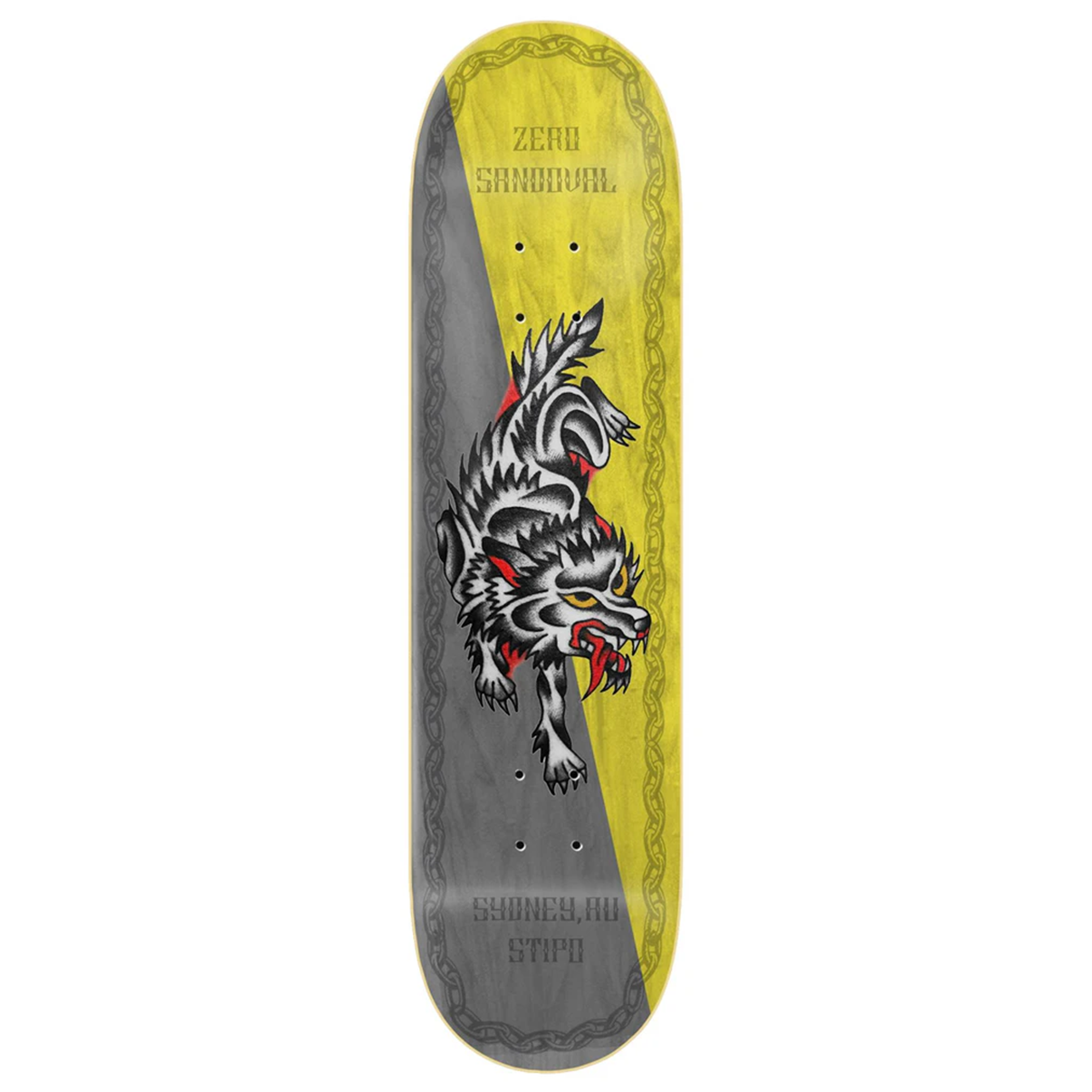 Zero x Nik Stipo Skateboard Deck Tommy Sandoval 8.375"