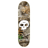 Zero x Realtree Skateboard Deck Single Skull White 8.5"
