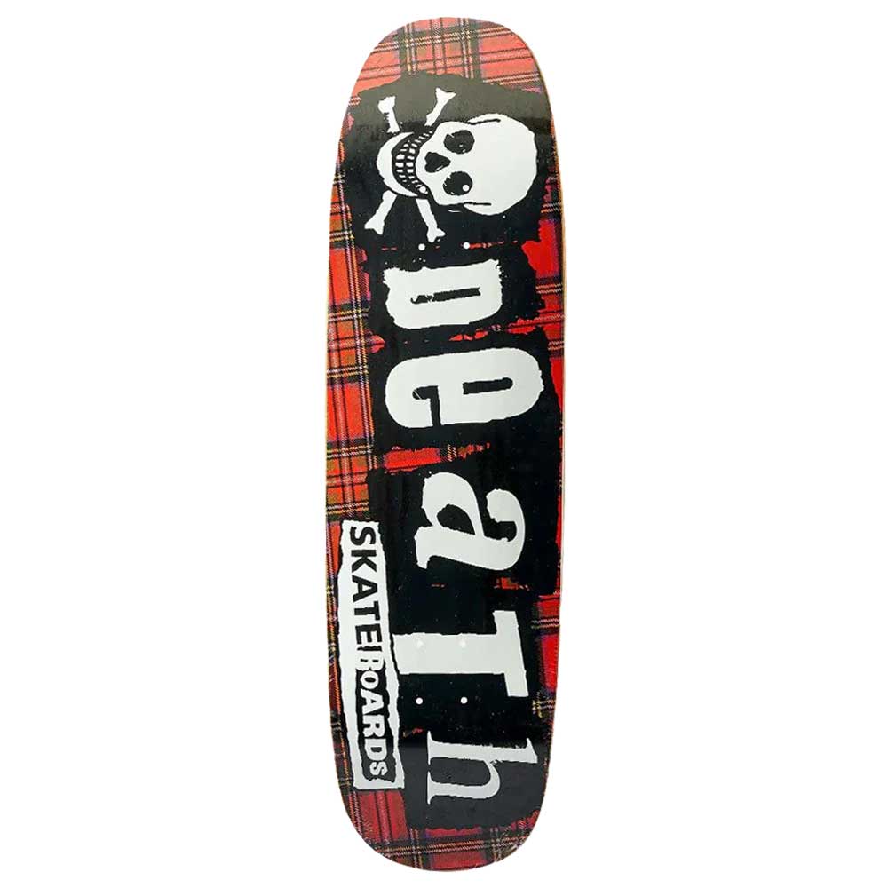Death Skateboards Punk Tartan Hybrid Shape Deck 8.9