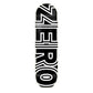 Zero Skateboard Deck Bold Black White 8"