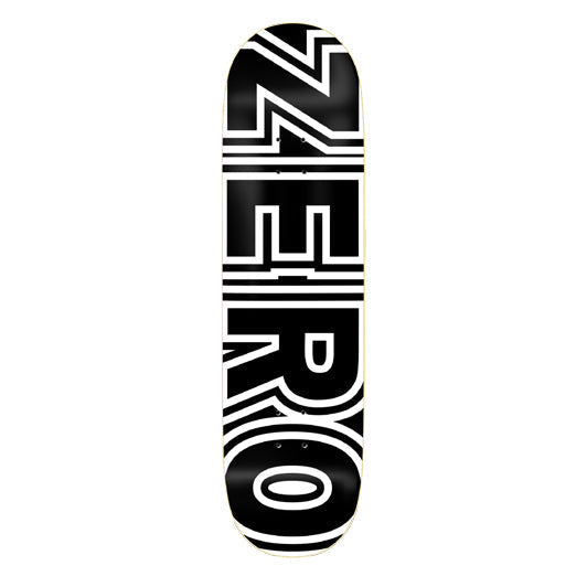 Zero Skateboard Deck Bold Black White 8"