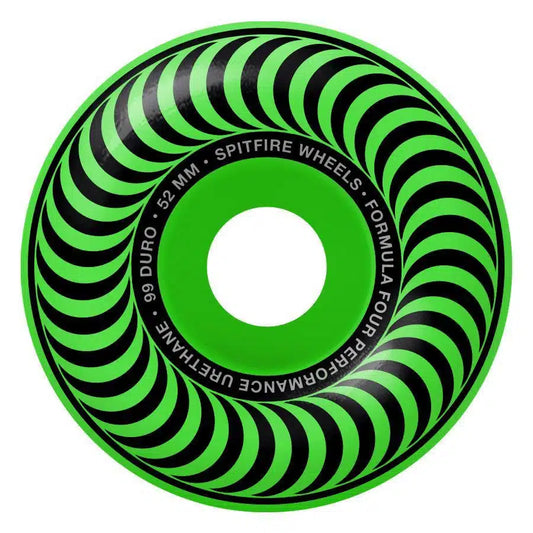 Spitfire F4 Classics Neon Green 99A 52mm Skateboard Wheels (4Pk)