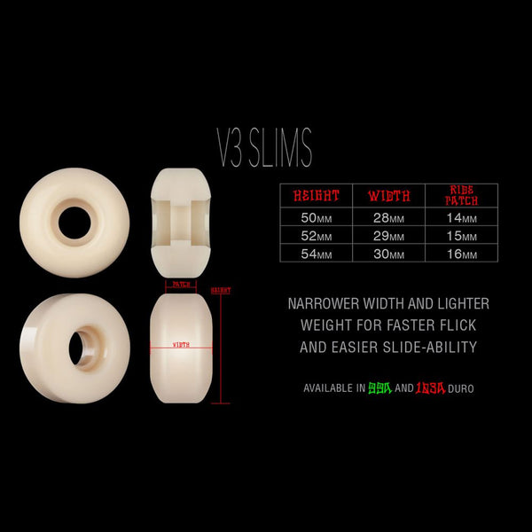 Bones Wheels STF V3 Slim 99A Skateboard Wheels (4Pk)