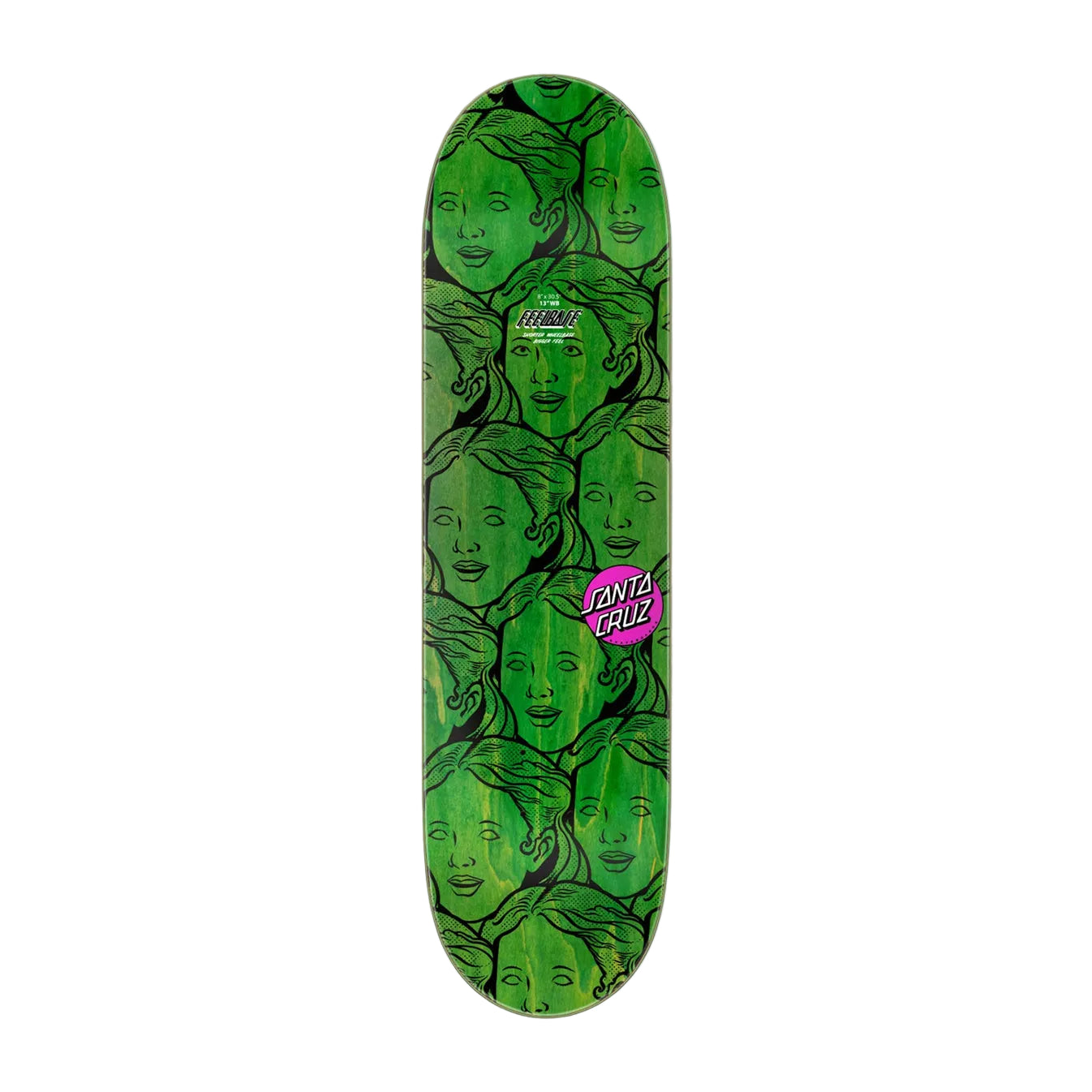 Santa Cruz Possessed Head FeelBase Skateboard Deck 8"