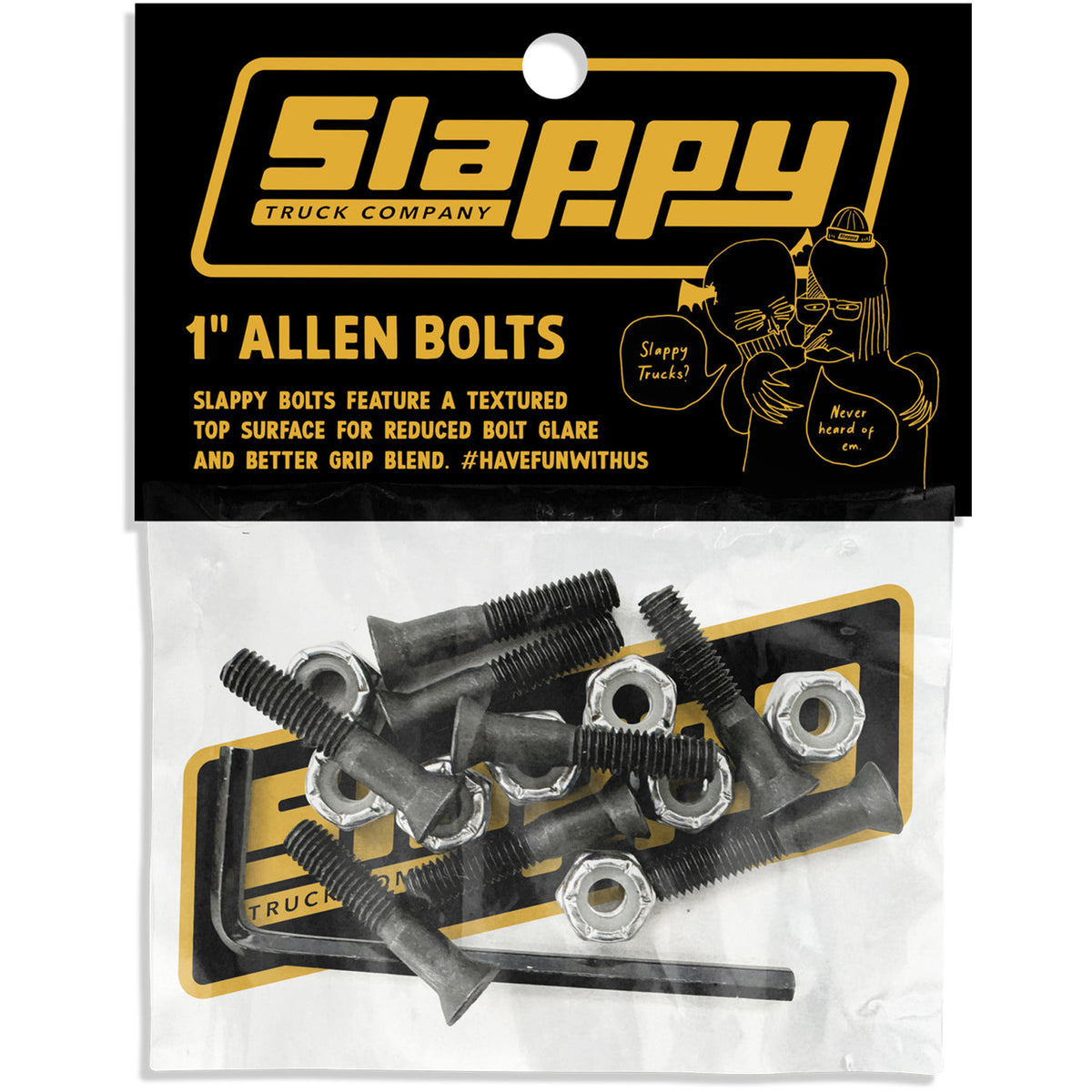 Slappy Trucks Allen Bolts 1"