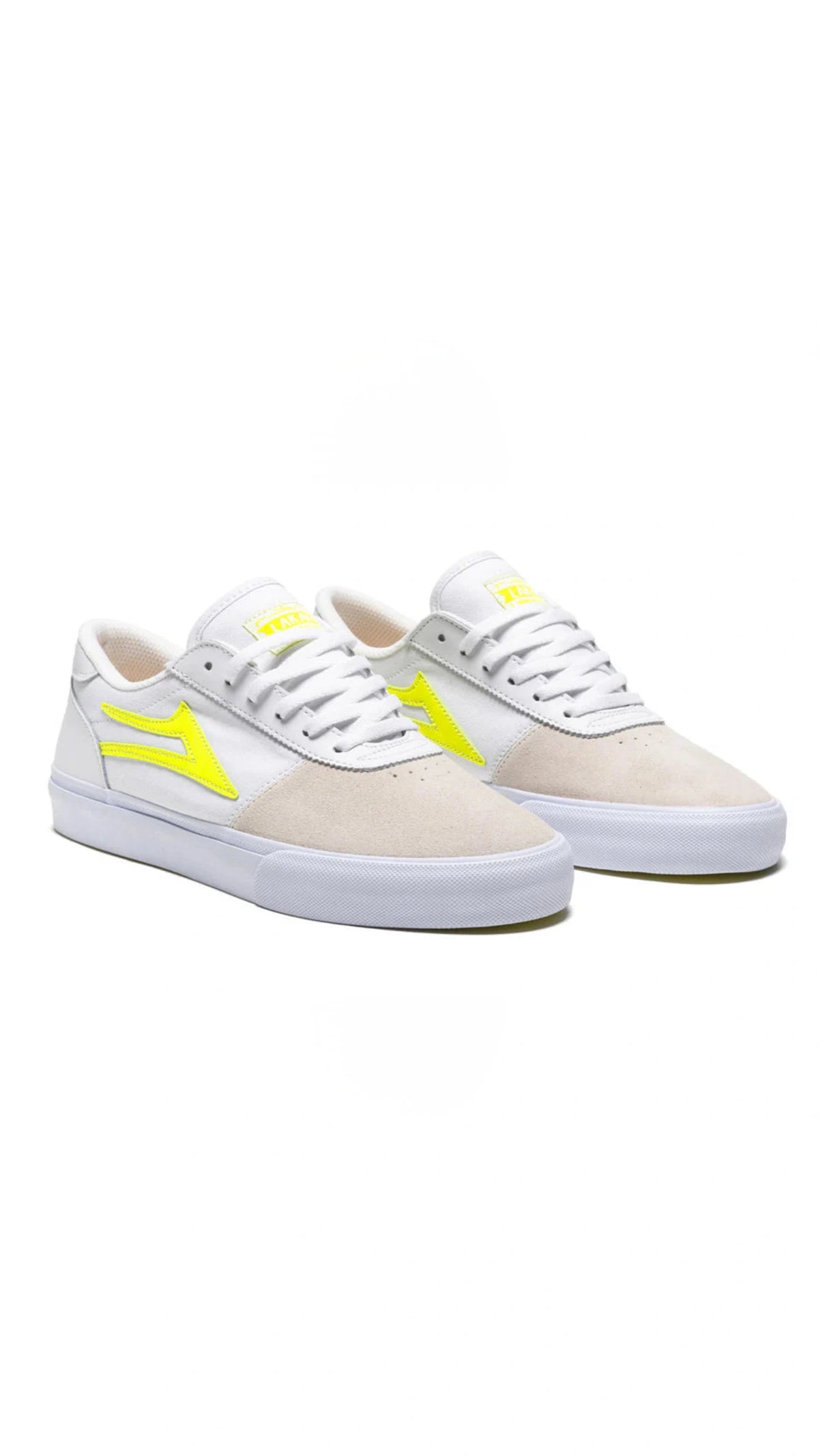 Chaussures de skate Lakai Manchester - Blanc/Fluo