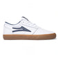 Chaussures de skate en cuir Lakai Griffin - Blanc/Gomme