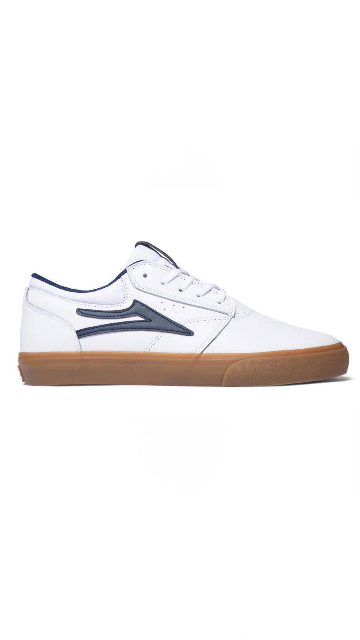Chaussures de skate en cuir Lakai Griffin - Blanc/Gomme
