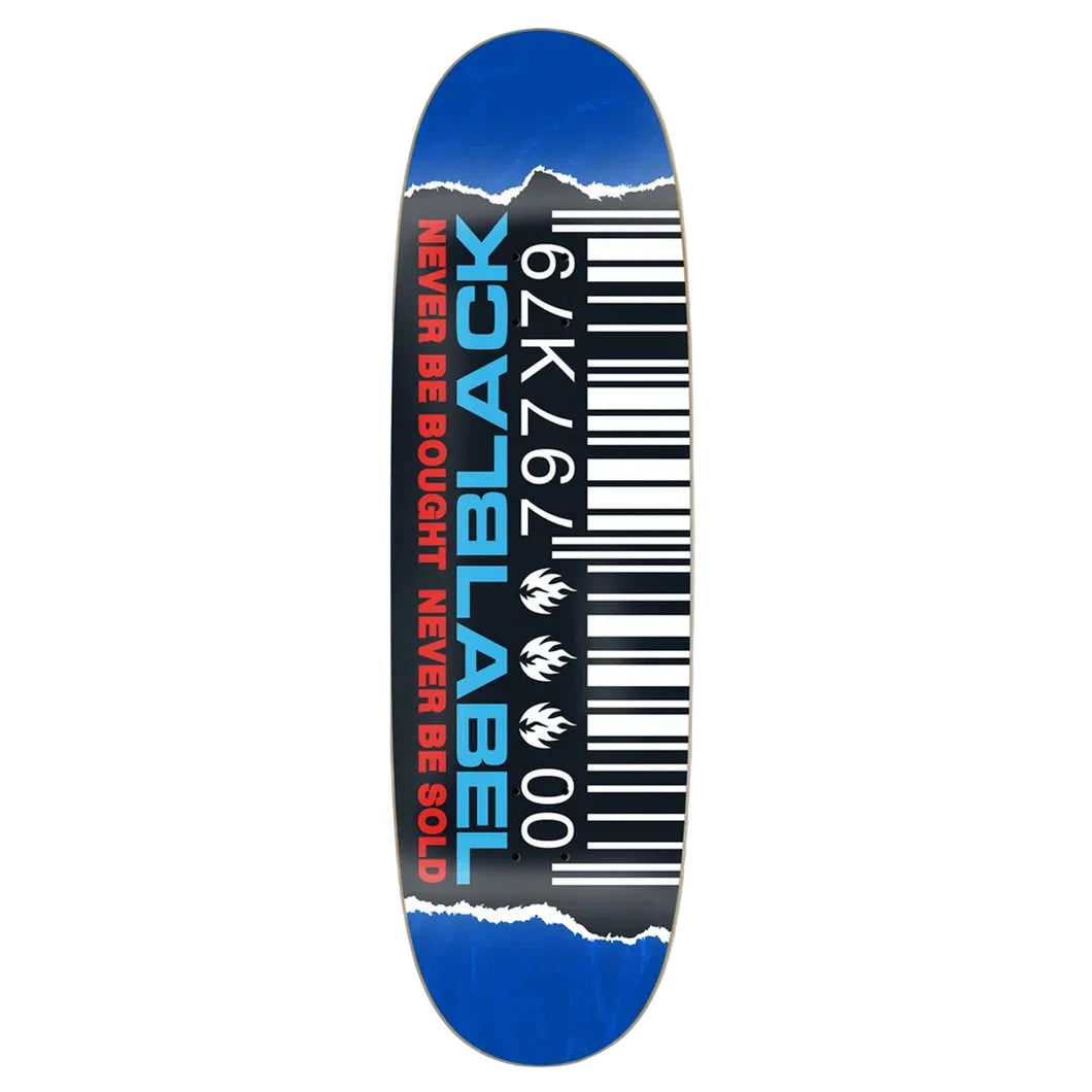 Black Label Ripped Barcode Egg Shape Skateboard Deck 9.5"(Various Woodstains)
