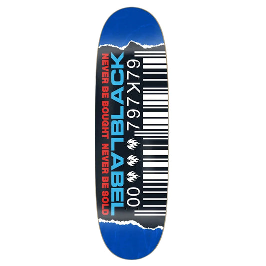 Black Label Ripped Barcode Egg Shape Skateboard Deck 9.5"(Various Woodstains)