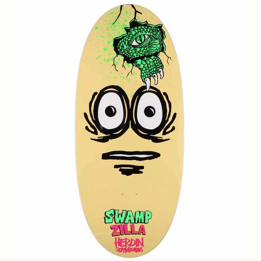 Heroin Swampy Swampzilla Zilla Egg Shape Skateboard Deck 13"