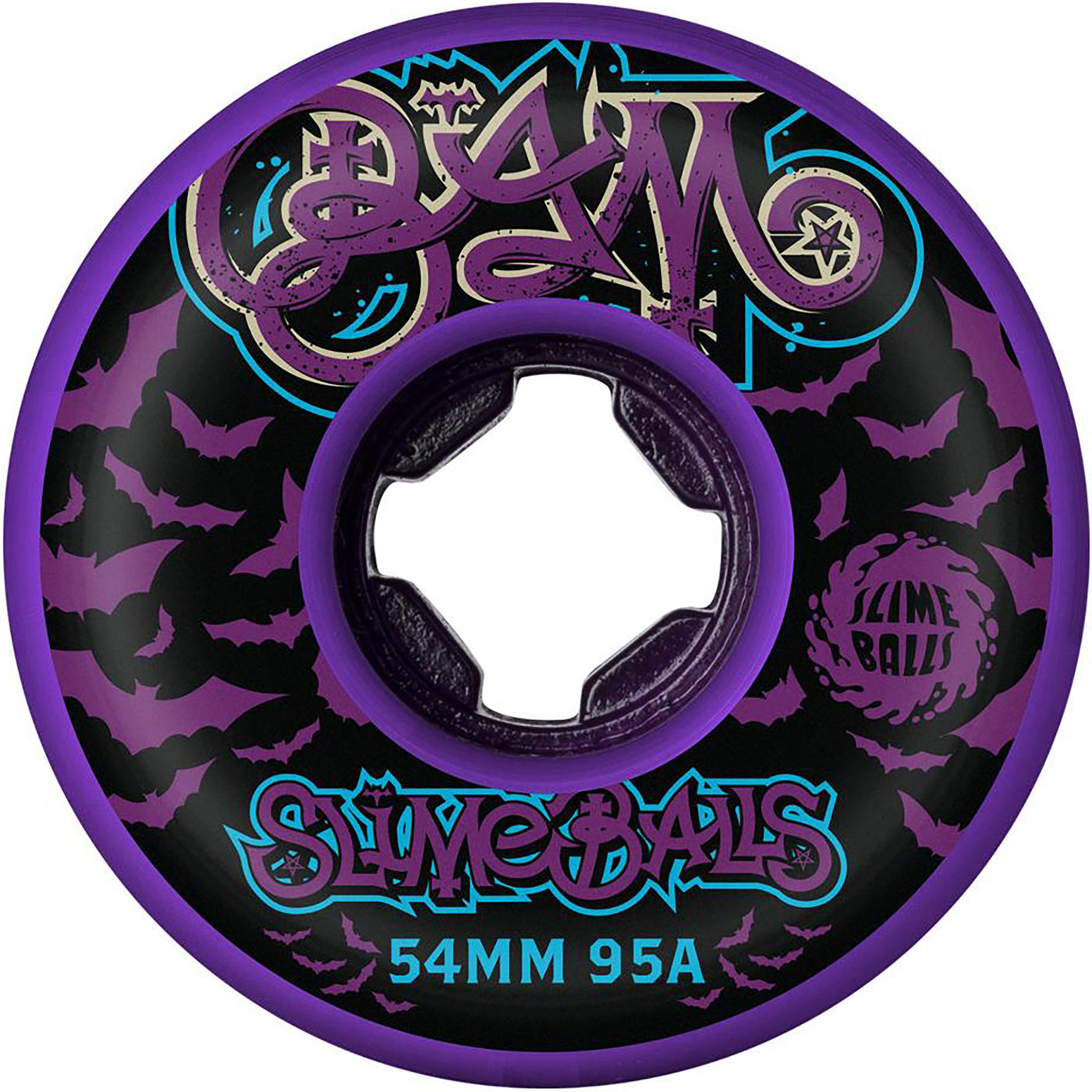 Slime Balls Bam Margera Guest Hardline 95a Purple 54MM Skateboard Wheels