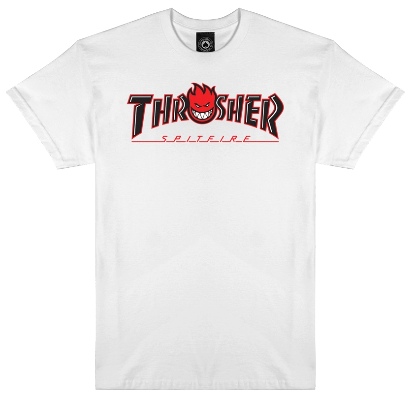 Thrasher x Spitfire Big Head Outline T-Shirt White