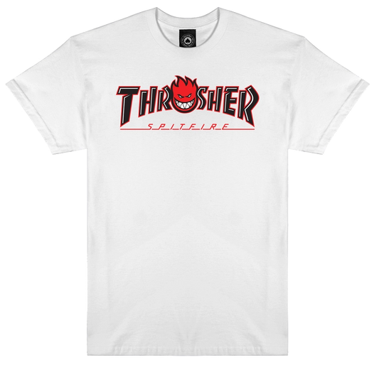 Thrasher x Spitfire Big Head Outline T-Shirt White
