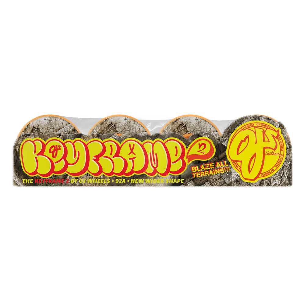 OJ Wheels Realtree APX Keyframe 2 92A 56mm Orange Skateboard Wheels (4Pk)