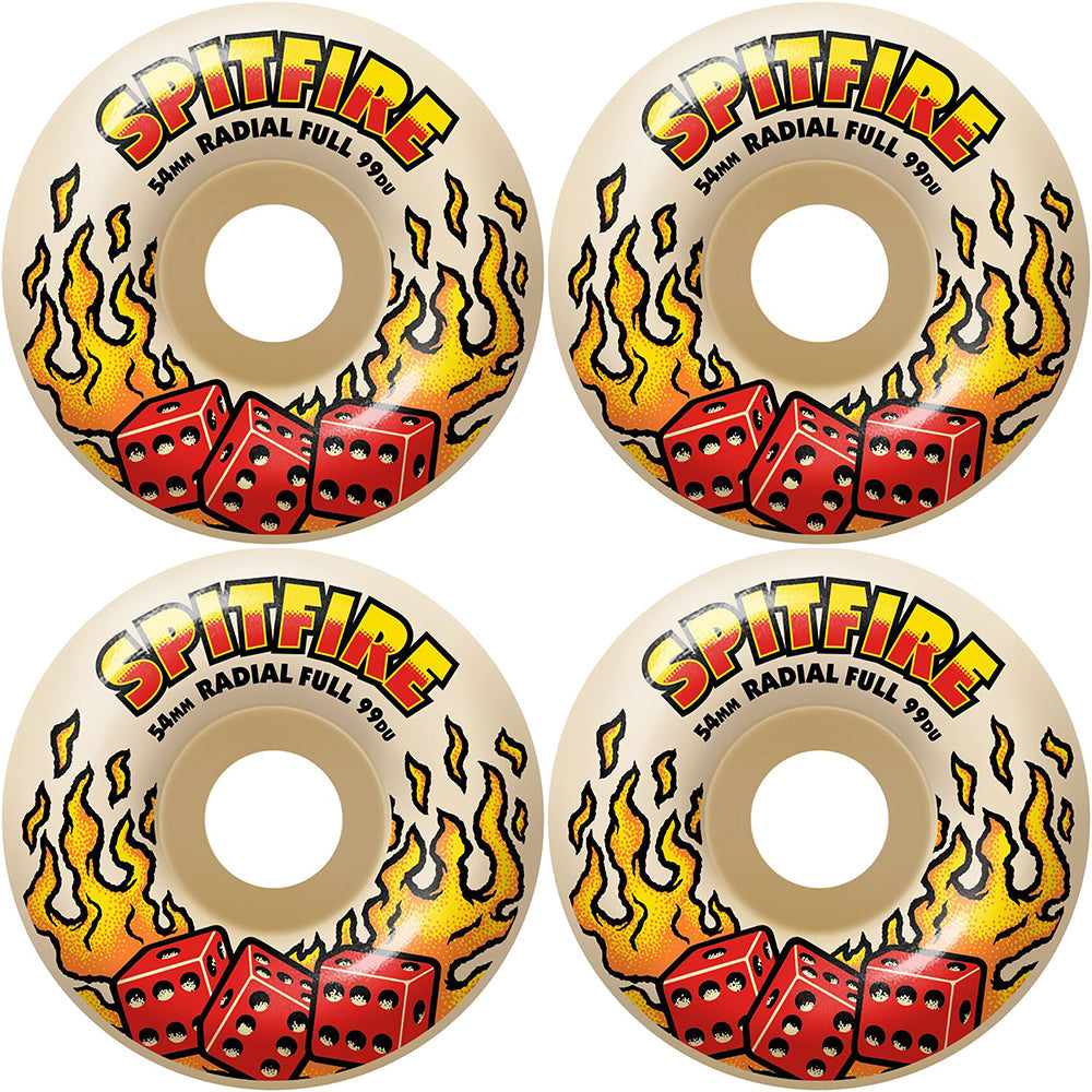 Spitfire F4 Hot Hand Radial Full 99A 60mm Skateboard Wheels (4Pk)