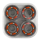 Bronson Speed Co. Bearing Chris Joslin Pro 6-Ball Raw Silver/Orange 8Pk