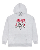 Thrasher x Toy Machine Monster-Gram Hooded Sweatshirt Ash Grey