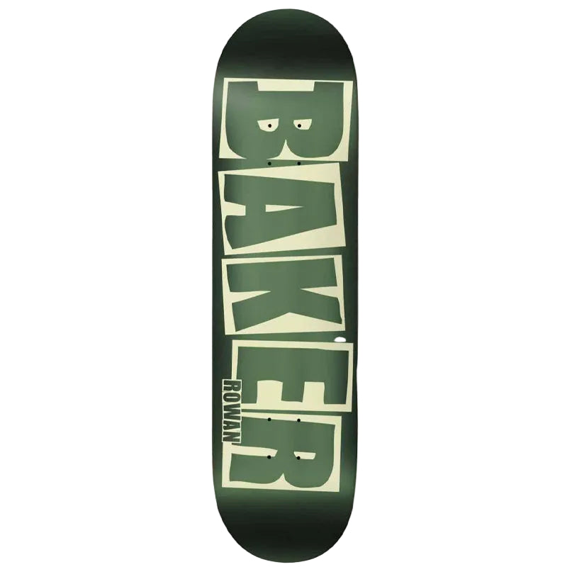 Baker Rowan Zorilla Brand Logo Green Foil Skateboard Deck 8"