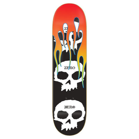 Zero 3 Skull Flames Skateboard Deck