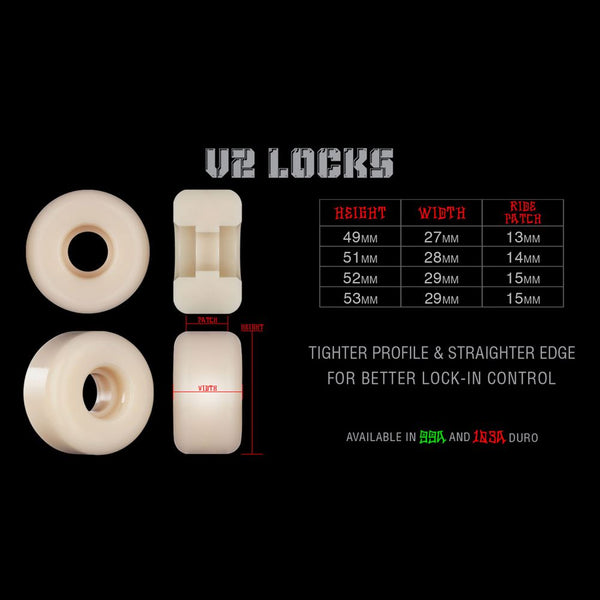 Bones Wheels STF V2 Locks 99A Skateboard Wheels (4Pk)