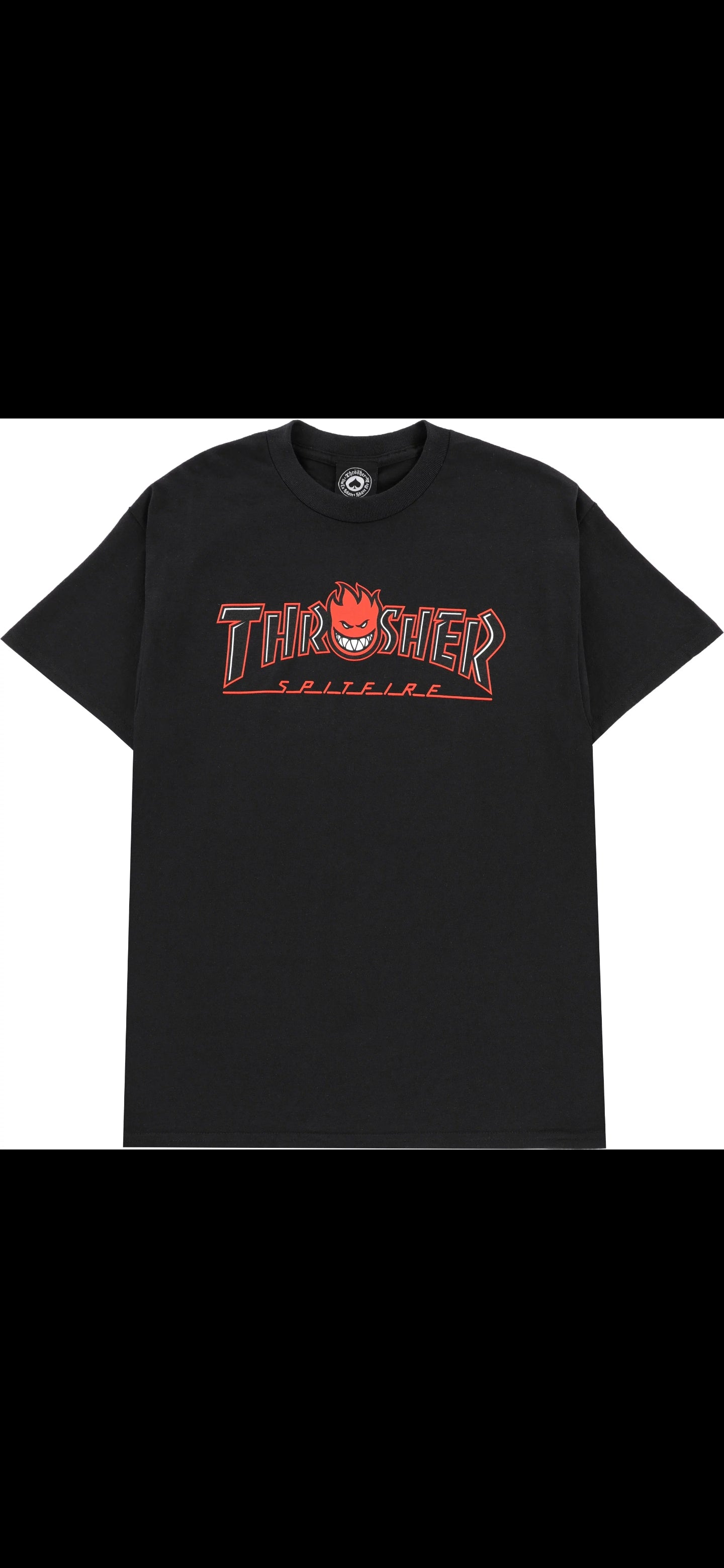 Thrasher x Spitfire Big Head Outline T-Shirt Black