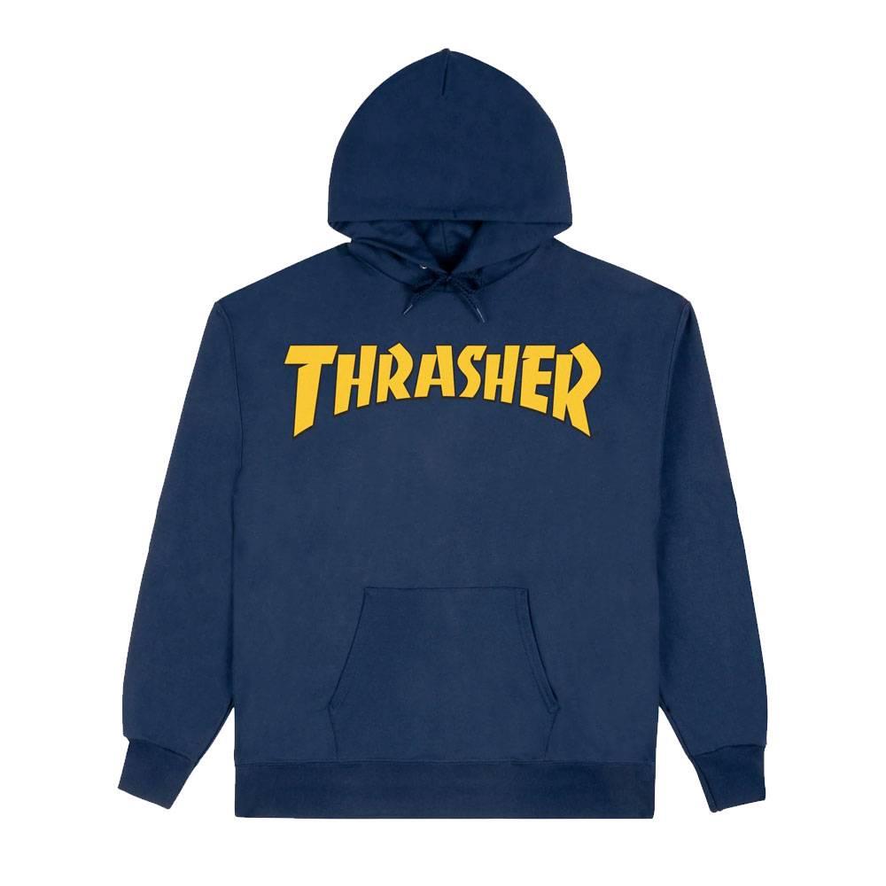 Thrasher Cover Logo Hooded Sweatshirt Navy Blue