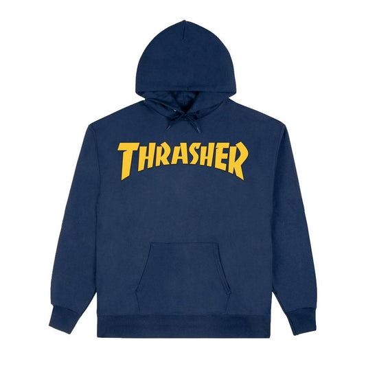 Thrasher Cover Logo Hooded Sweatshirt Navy Blue