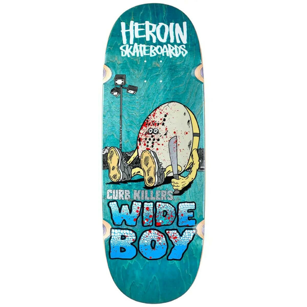 Heroin Skateboards Curb Killer Wide Boy Skateboard Deck 10.75"
