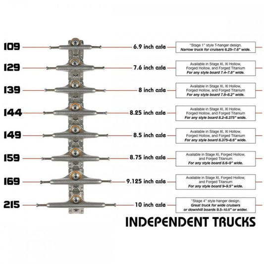 Independent Stage 11  Standard Polished Silver Skateboard Trucks (Pair)