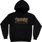 Thrasher Flame Outline Hooded Sweatshirt Black/Yellow