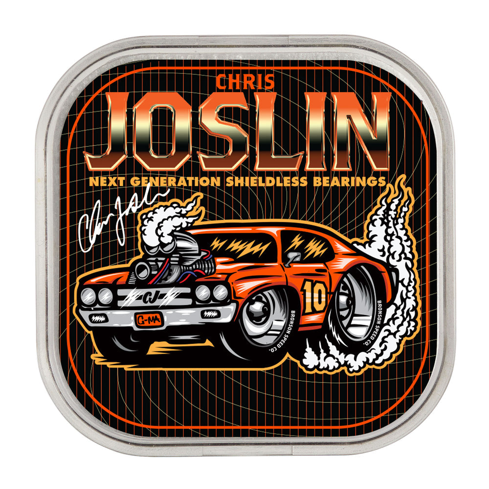 Bronson Speed Co. Bearing Chris Joslin Pro 6-Ball Raw Silver/Orange 8Pk
