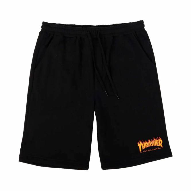 Thrasher Flame P.E Shorts Black