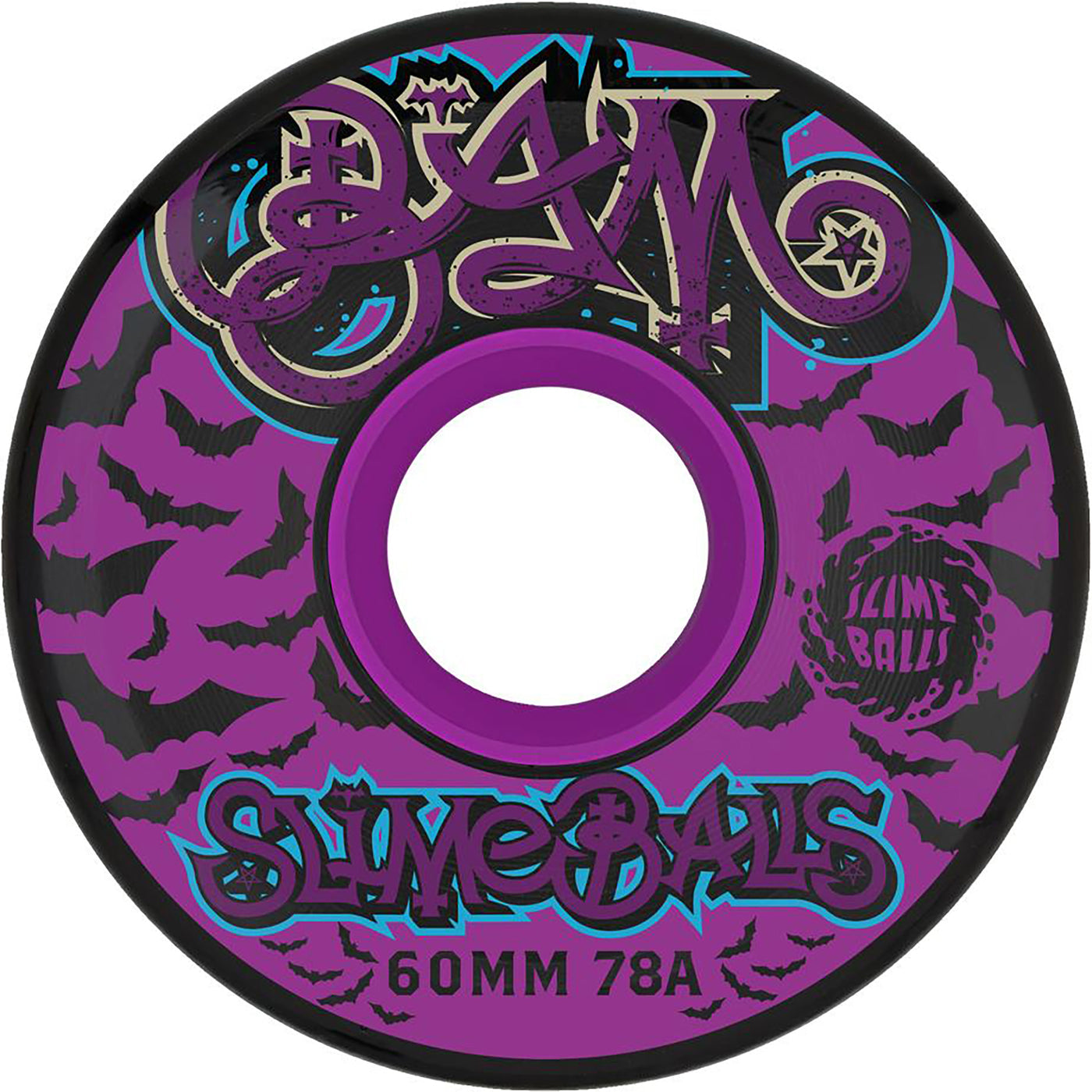 Slime Balls Bam Margera Guest OG Slime 78a Purple 60MM Skateboard Wheels