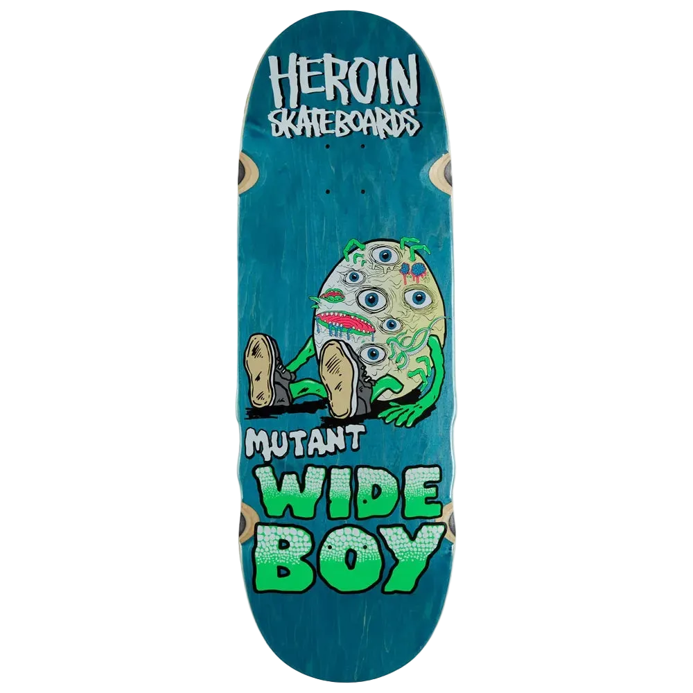 Heroin Skateboards Mutant Wide Boy Skateboard Deck 10.28"
