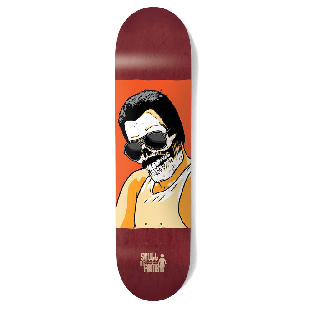Girl Geering Skull Of Fame Skateboard Deck 8"