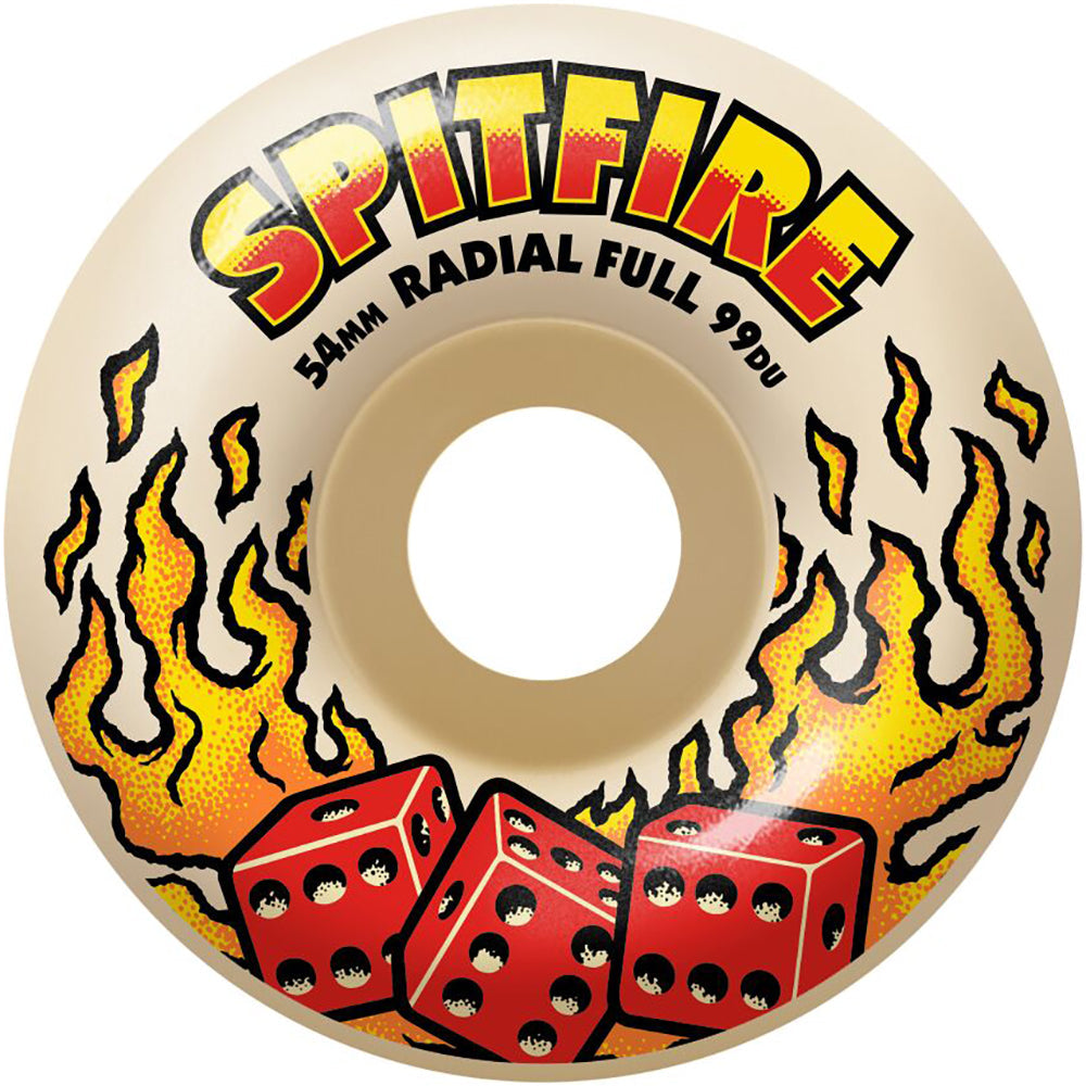 Spitfire F4 Hot Hand Radial Full 99A 60mm Skateboard Wheels (4Pk)