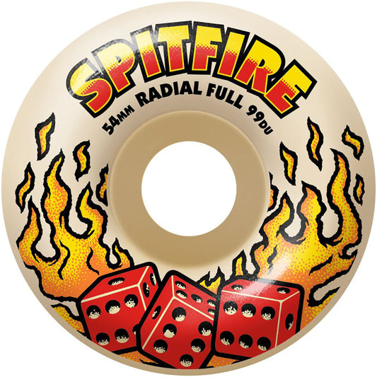 Spitfire F4 Hot Hand Radial Full 99A 60mm Skateboard Wheels (4Pk)