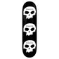 Zero x Pleasures 3 Skull Skateboard Deck 8.25"