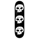 Zero x Pleasures 3 Skull Skateboard Deck 8.25"