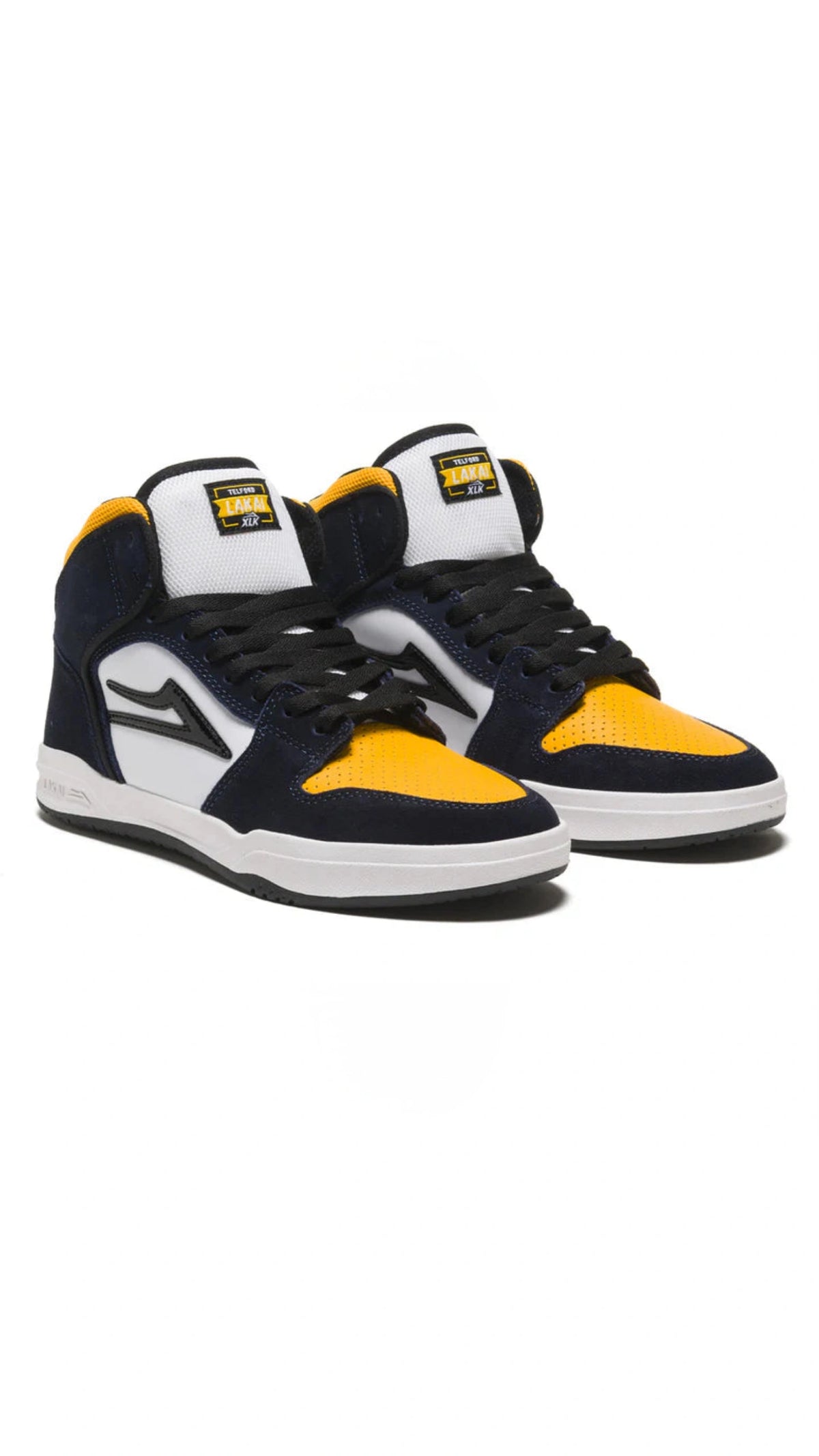 Chaussures de skate Lakai Telford - Bleu marine/jaune