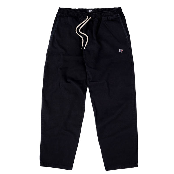 Magenta Loose Pants Black Denim