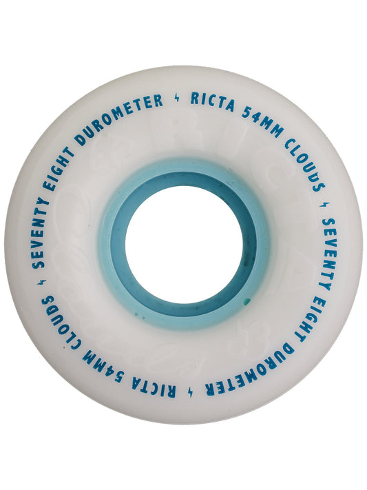 Ricta Clouds 78A White/Blue Skateboard Wheels (4Pk)