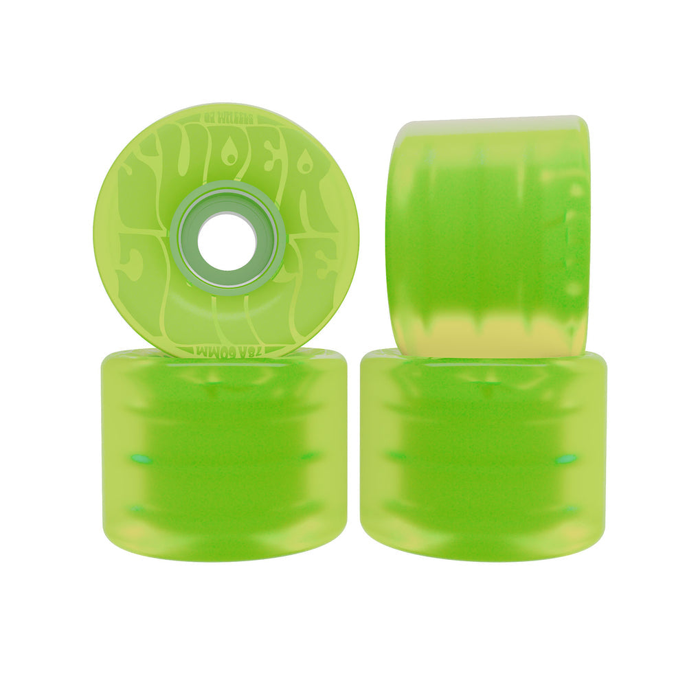 OJ Wheels Mini Super Juice Bubble Gum Green 78A 60mm Skateboard Wheels (4Pk)