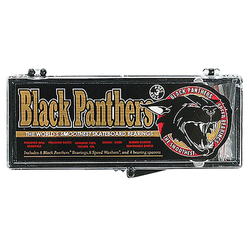 Shorty's Black Panther Abec 3 Black Skateboard Bearings